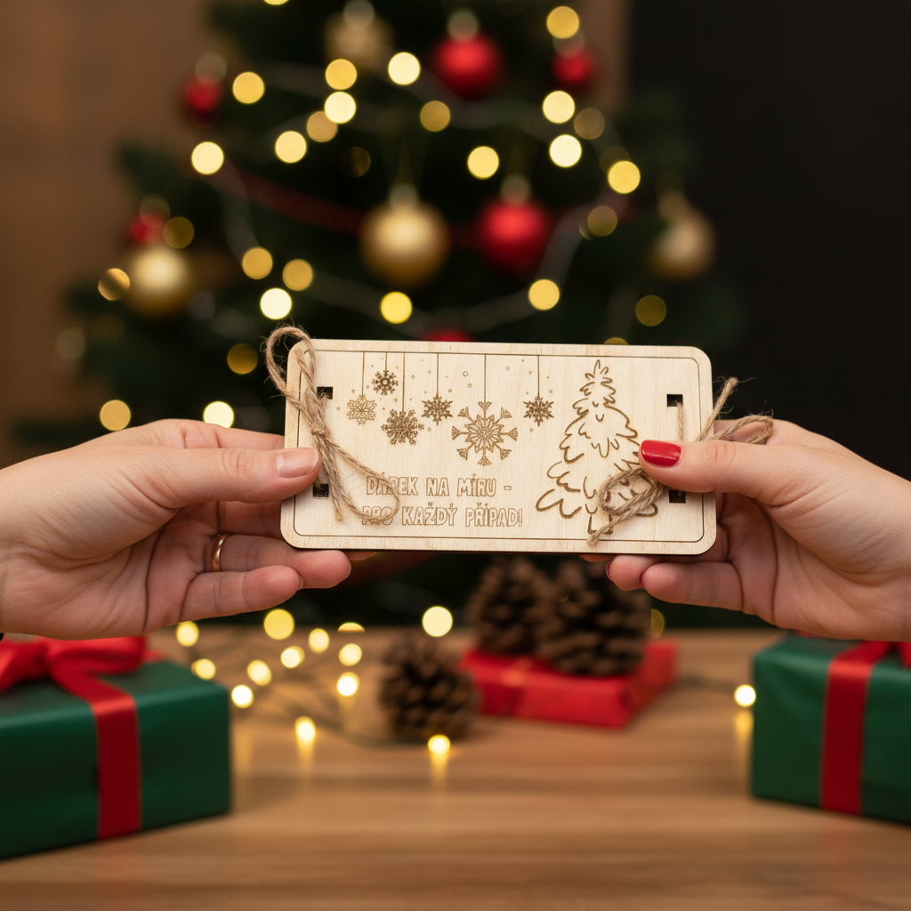 Vánoční obálka na peníze
