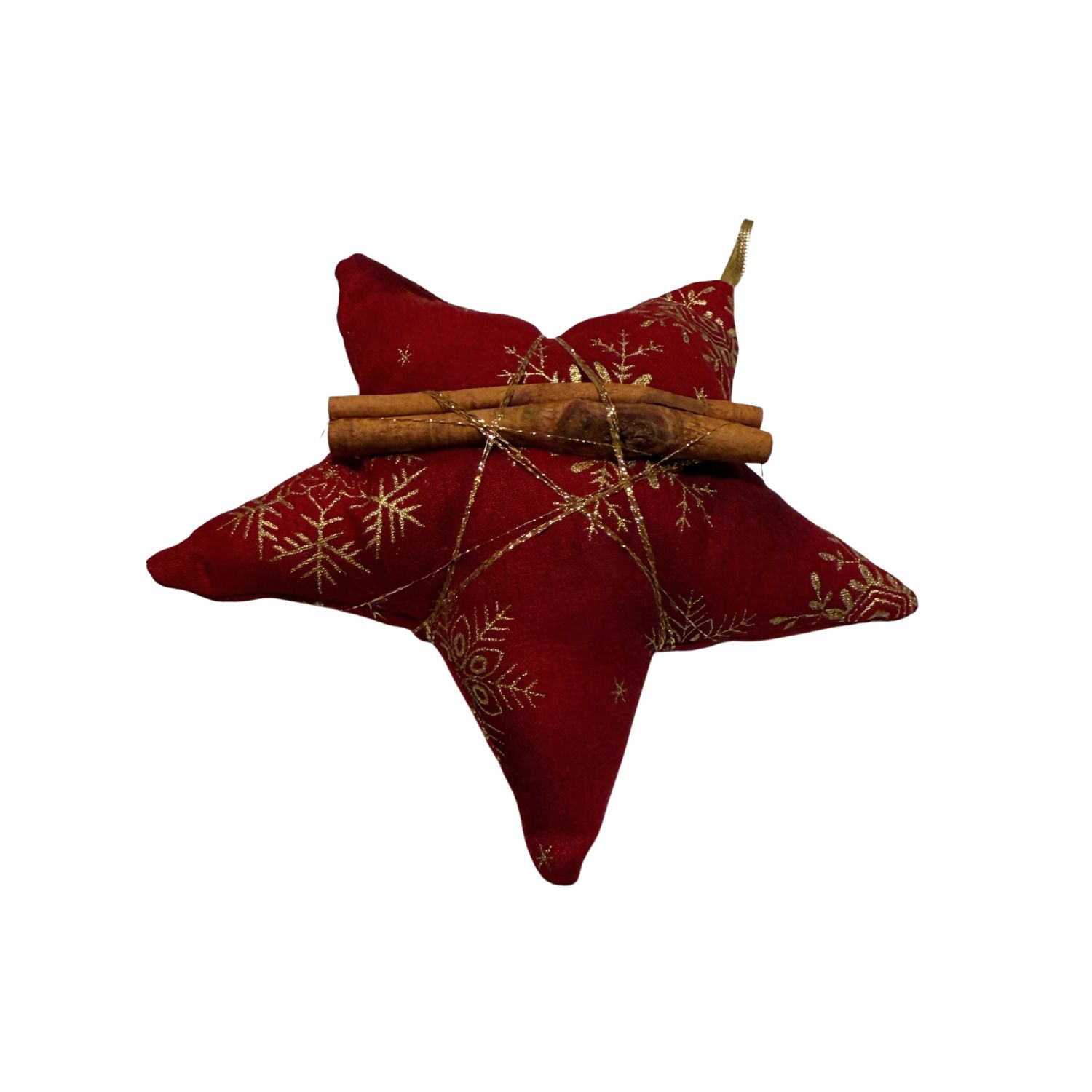 Ručně šitá vánoční hvězda se skořicí