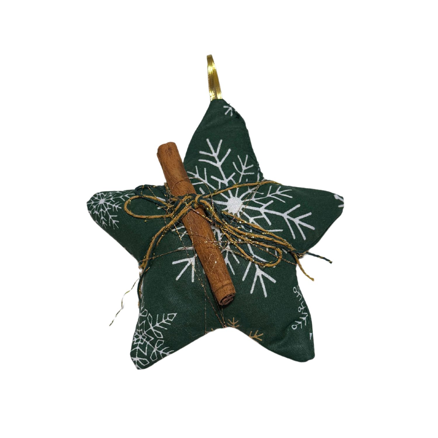 Vánoční ručně šitá látková hvězda