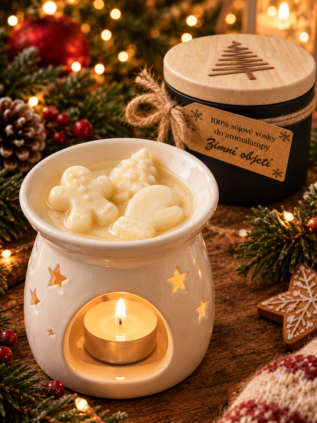 Sójové vosky, které se rozpouštějí v aromalampě. Handmade výroba sójových vosků v ČR, každý kuse jedinečný.